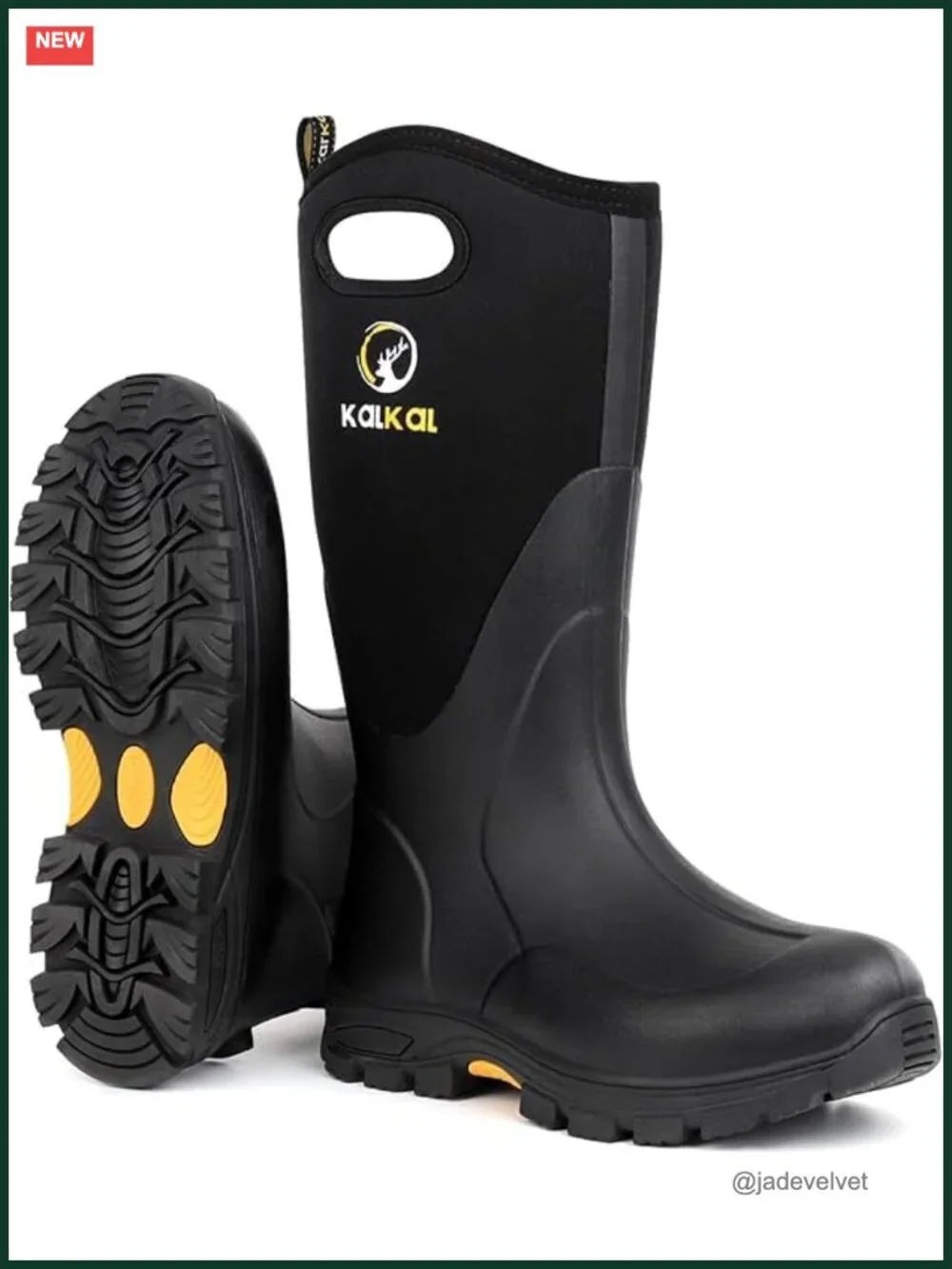 Waterproof Insulated Neoprene Rain Boots for Men Women Outdoor Work